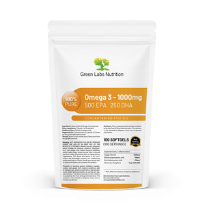 Cápsulas blandas de Omega-3 de 1000 mg, 500 EPA y 250 DHA, CONCENTRACIÓN MÁXIMA
