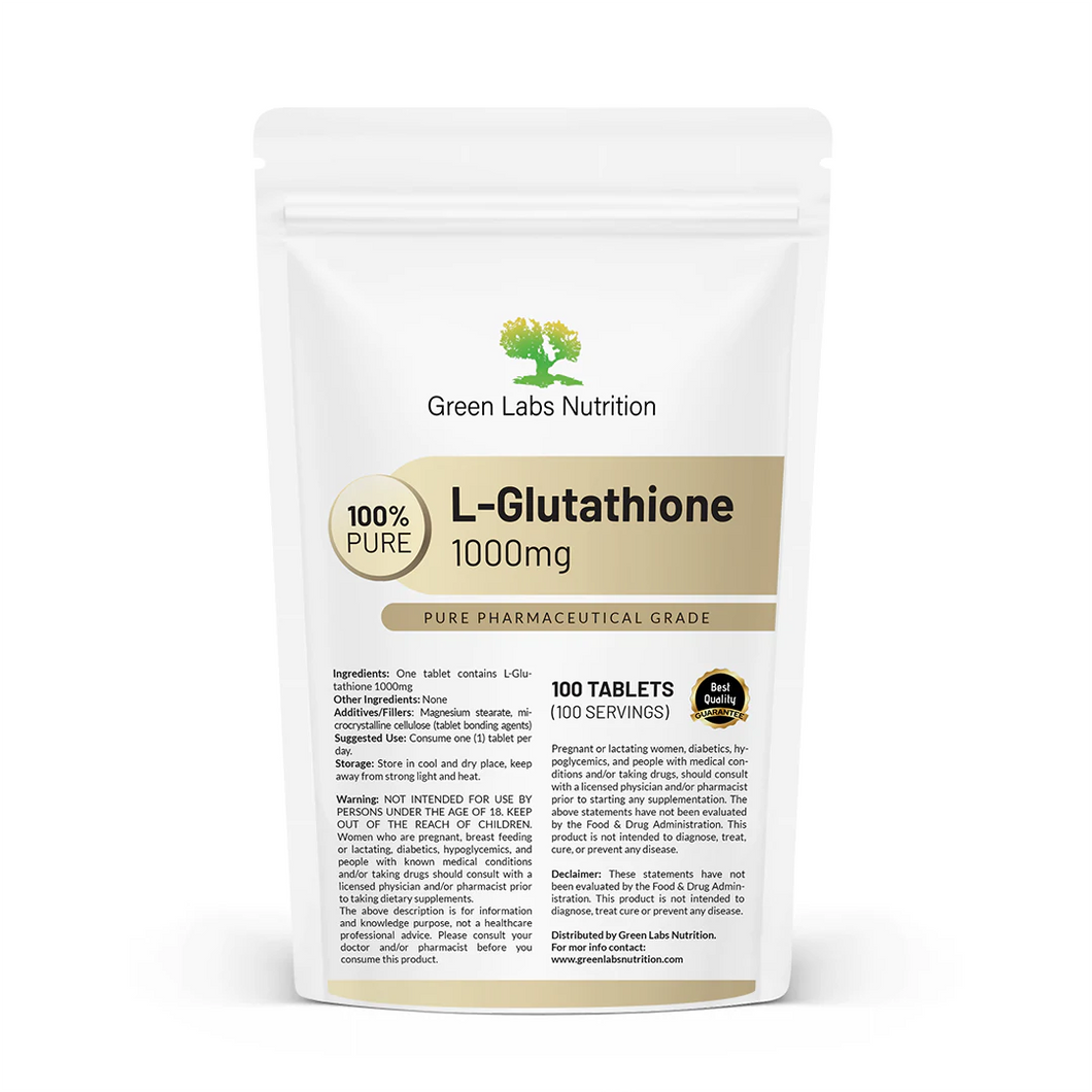 L-Glutathione 1000mg tablets Green Labs Nutrition L-Glutathione 1000mg tablets Green Labs Nutrition