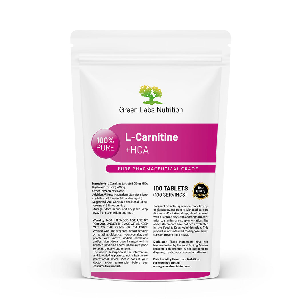 L-Carnitine 800mg Plus HCA 200mg Tablets