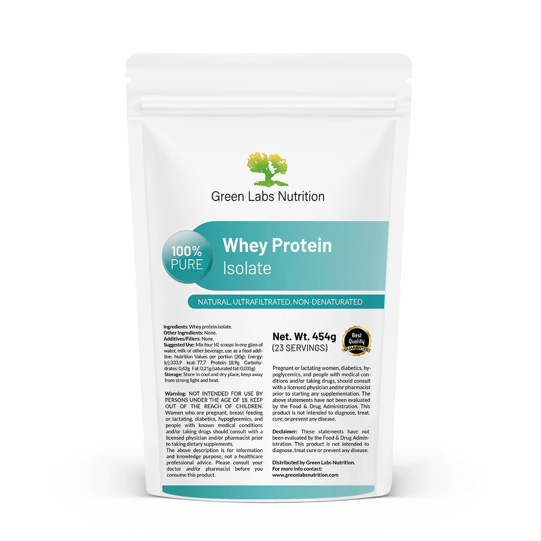Whey Protein Isolate WPI 90% Pure Powder Unflavored – Green Labs Nutrition