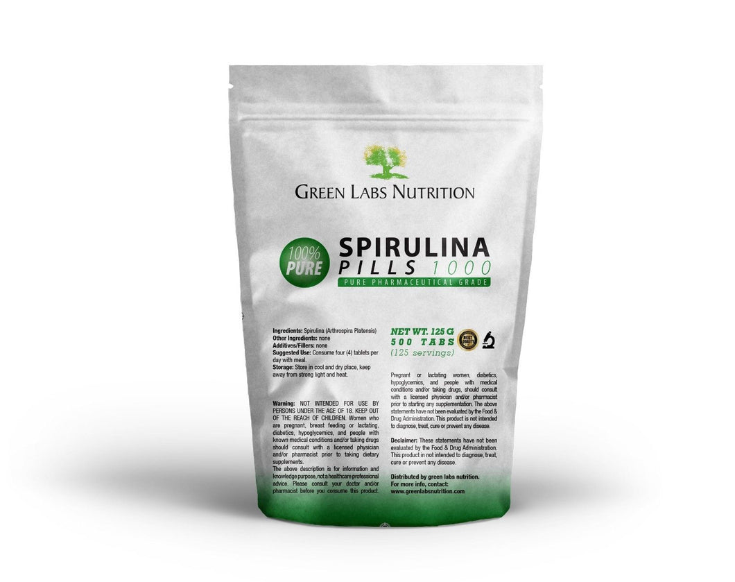 Spirulina Organic Tablets - Green Labs Nutrition